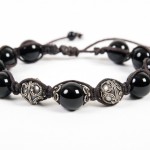 Shamballa smykke som sort armbånd