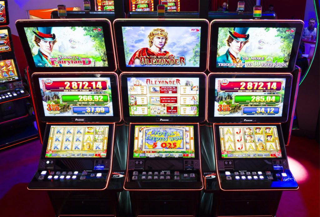 Spillemaskiner på et rigtig Casino
